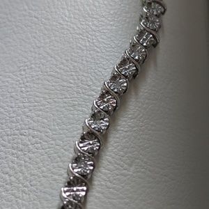 Silver Tennis Bracelet with Diamonds